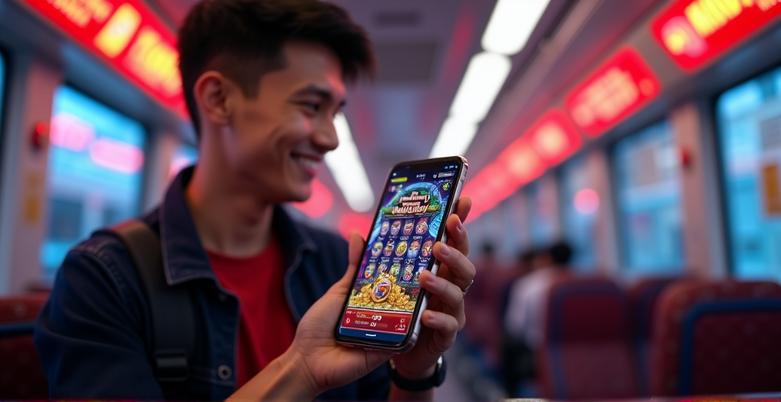 Mobile phone displaying a casino game with various payment options related to the article topic